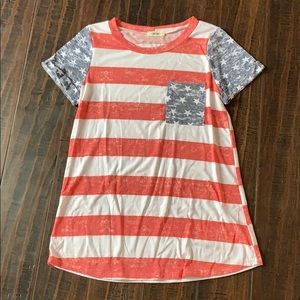 NWOT! Red, White, and blue shirt!